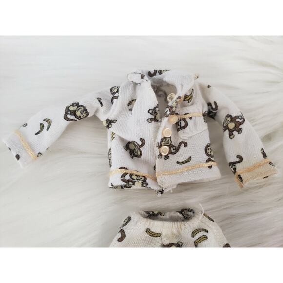 Bratz Doll Monkey Pajamas Slumber Party Meygan Outfit 2 Piece Set y2k flare MGA - Picture 4 of 7